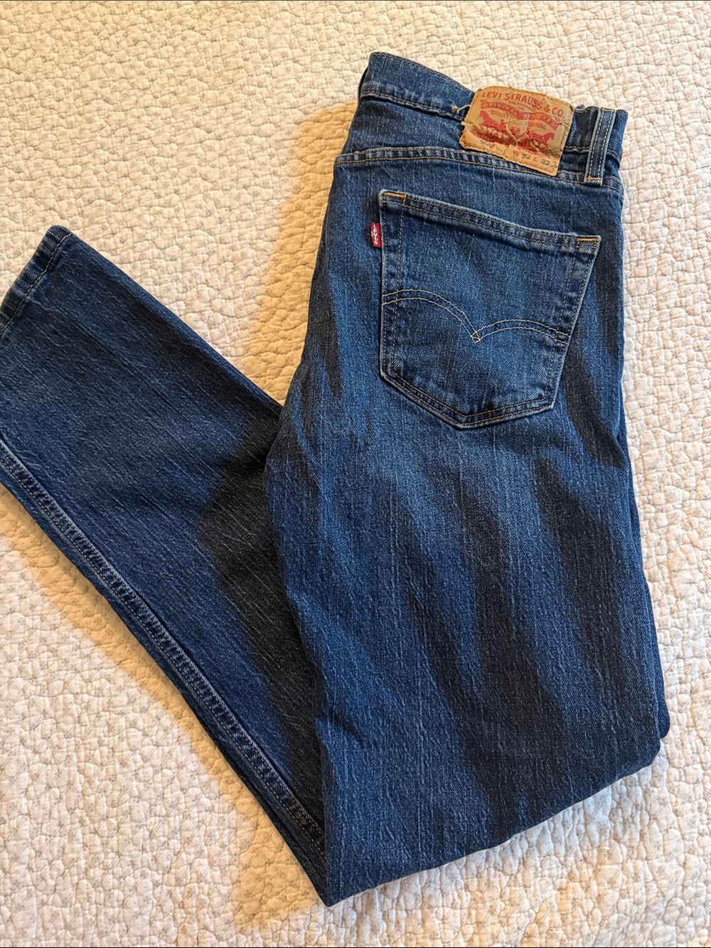 Levi's Men’s Navy Straight Jeans